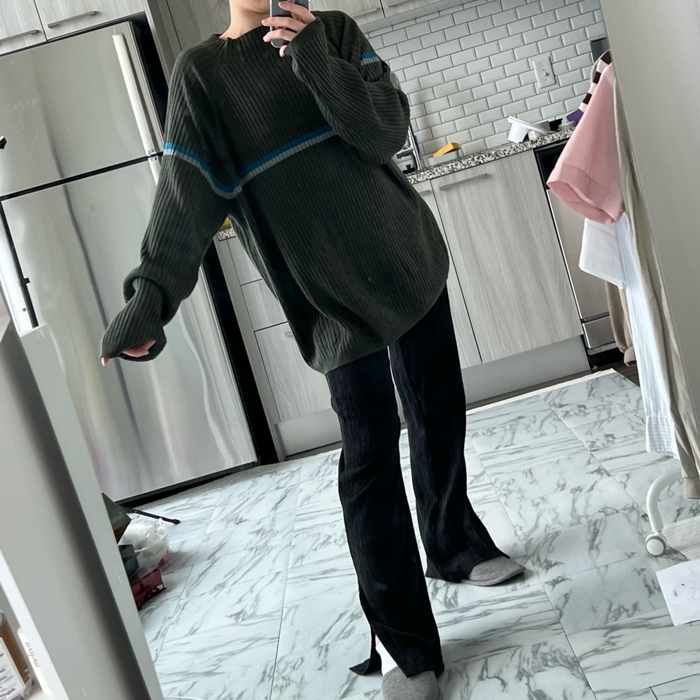 Oversized boyfriend knit sweater long sleeve